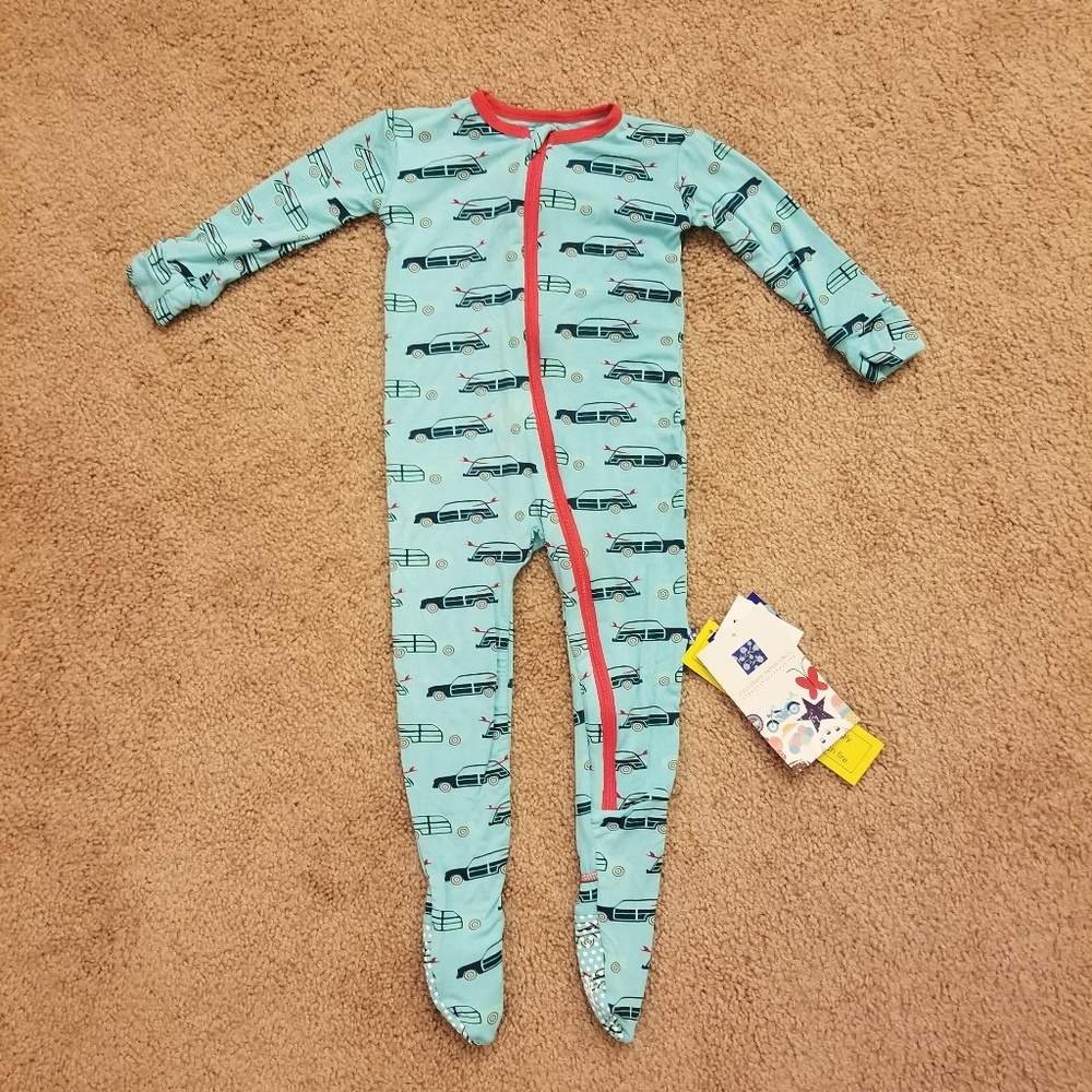 Kickee Pants shining sea woody footie